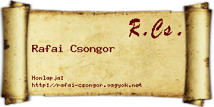 Rafai Csongor névjegykártya